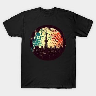 Tokyo tower abstract pop art cityscape T-Shirt